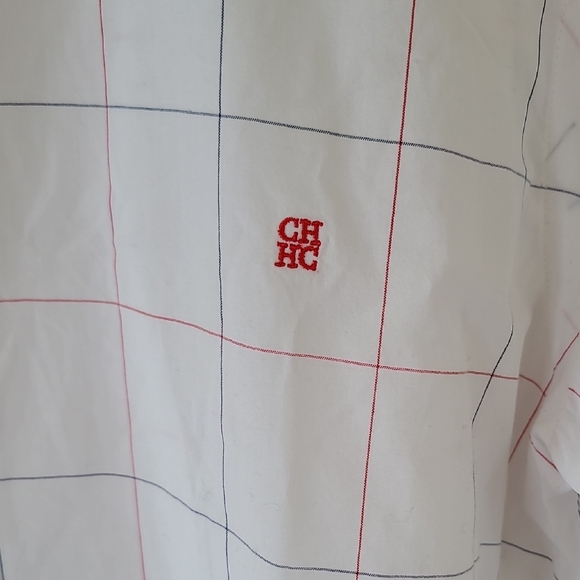 Carolina Herrera White Checkered Men's Shirt - Picture 2 of 5